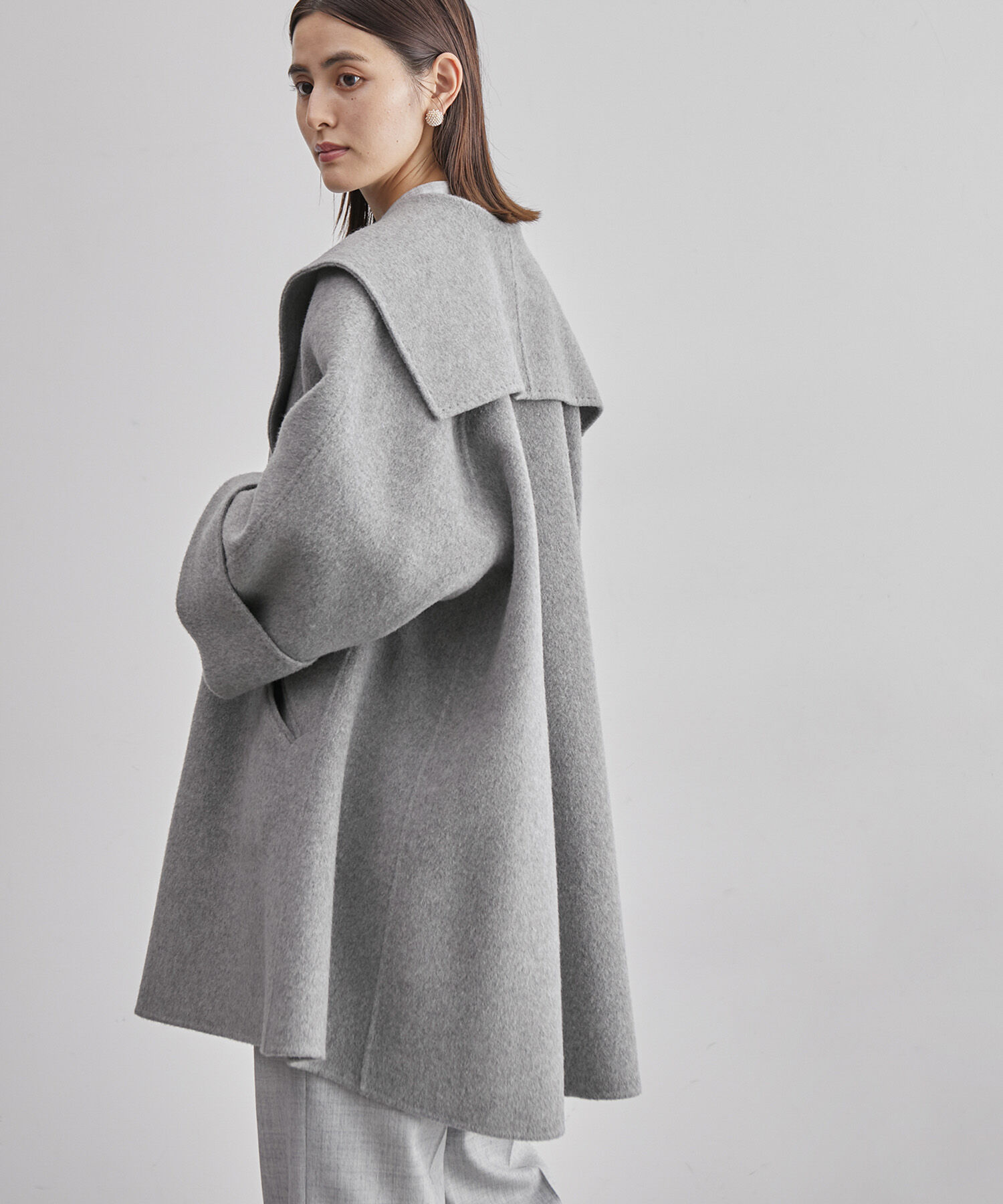 ROPE「【SUPER140's】【雑誌掲載】メルトンショールカラーコート」|その他|