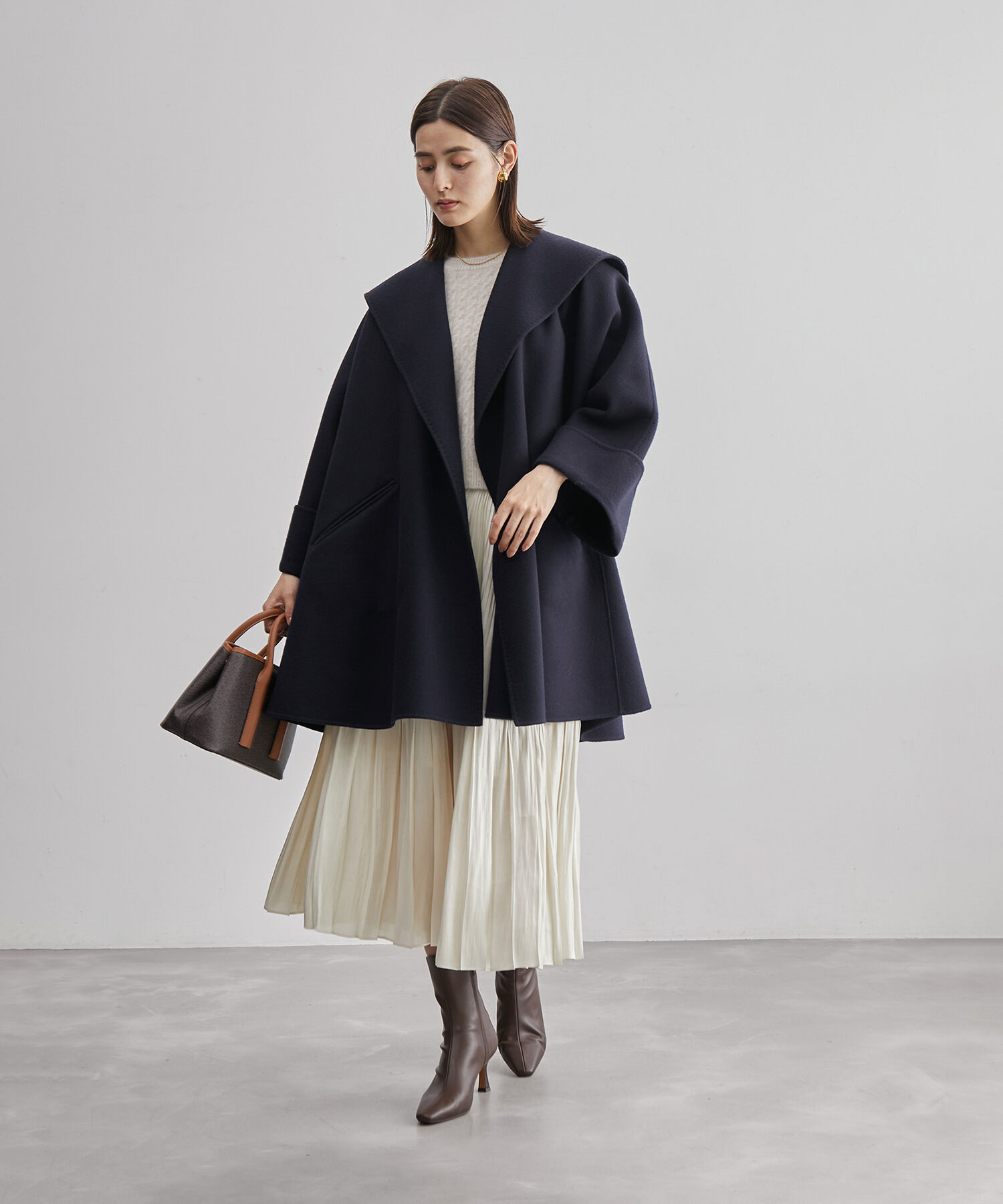 ROPE「【SUPER140's】【雑誌掲載】メルトンショールカラーコート」|その他|