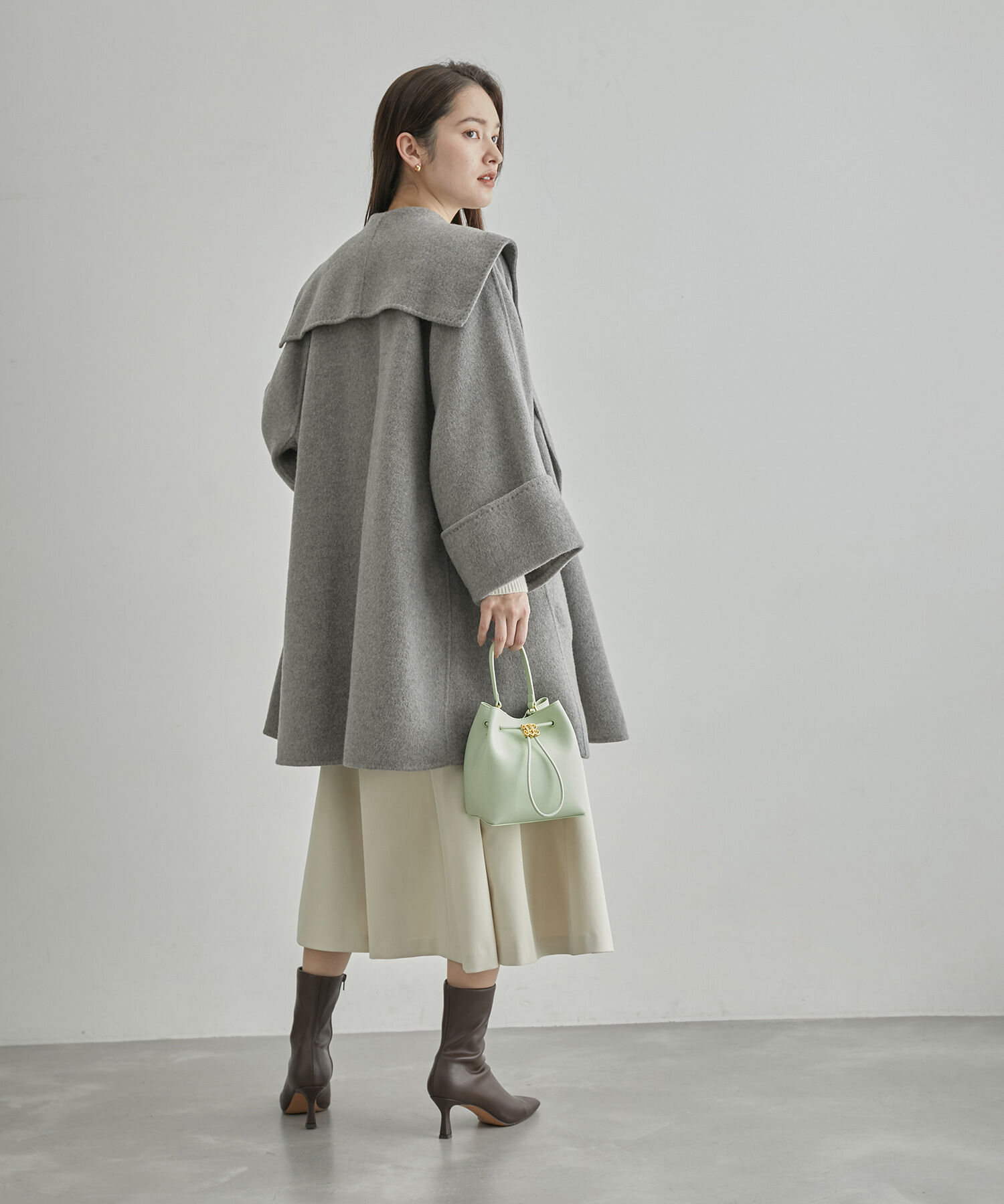 ROPE「【SUPER140's】【雑誌掲載】メルトンショールカラーコート」|その他|