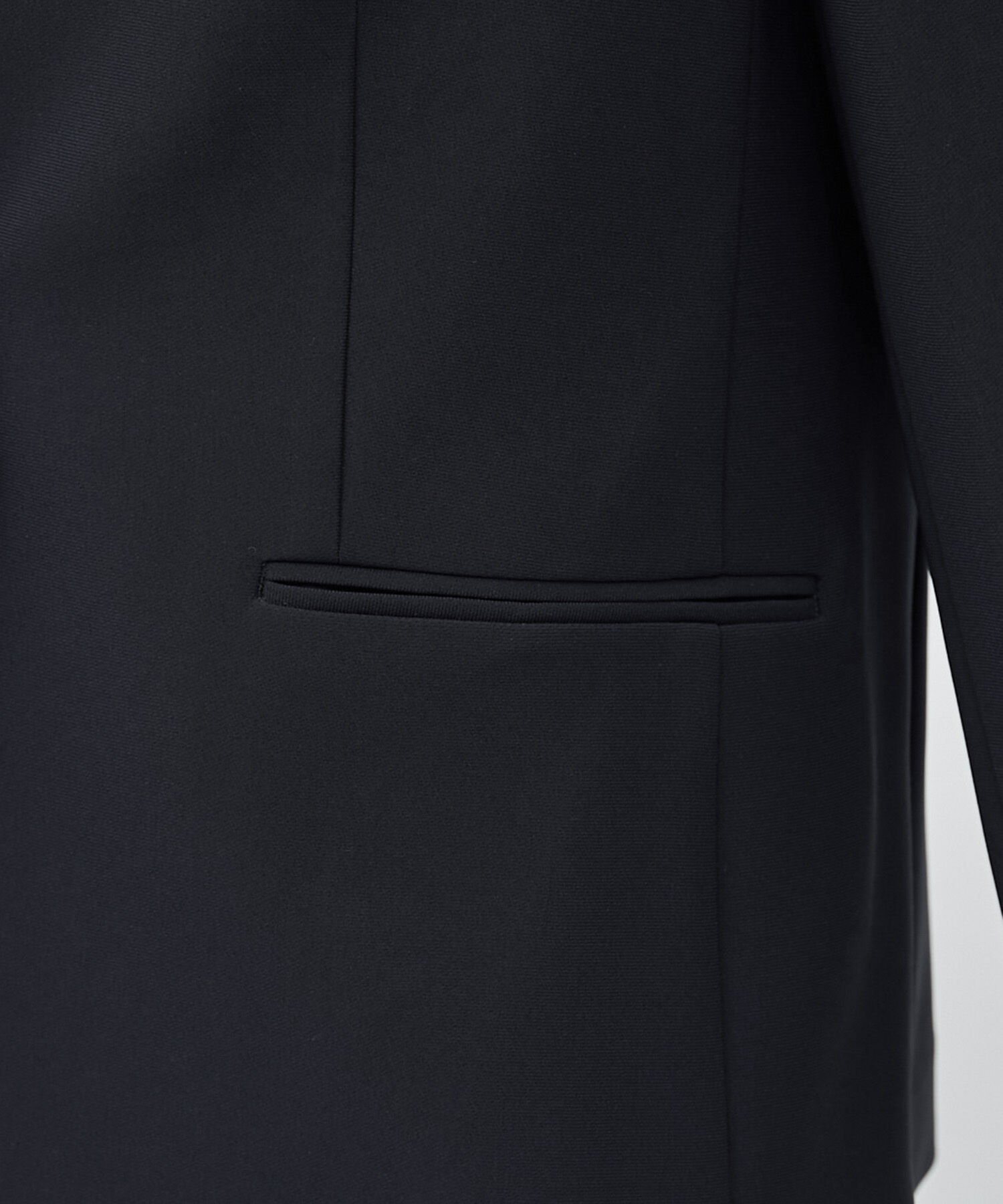 ROPE「トリアセテートダブルクロスVネックジャケット【セレモニー/通勤対応】【洗える】」|ノーカラージャケット|