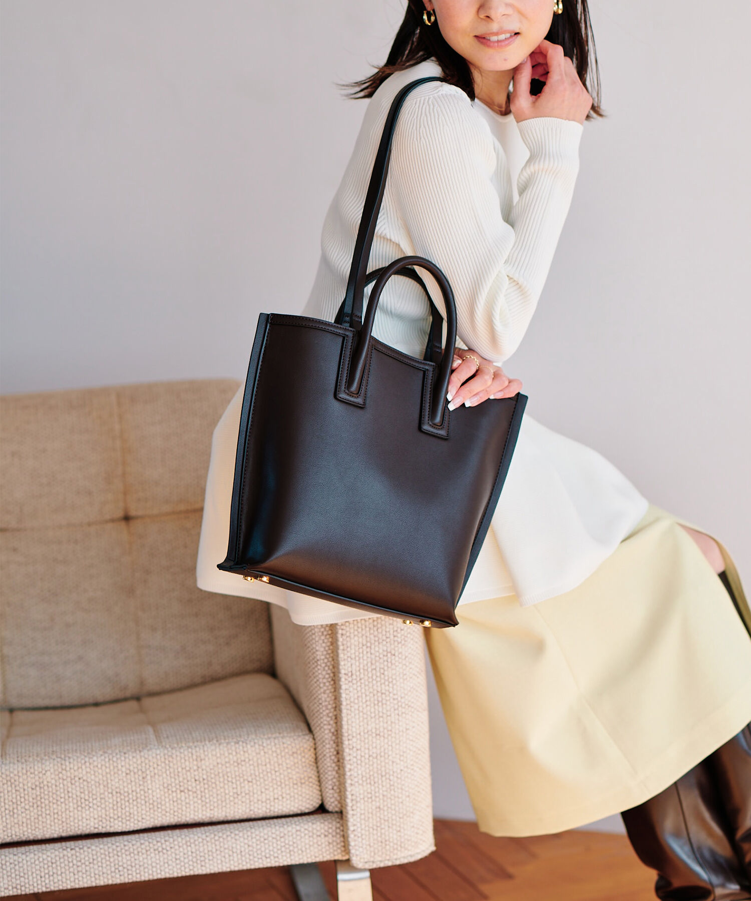 E'POR「【WEB限定】【E'POR】LIMITED MODEL Ree Medium（リー）」|トートバッグ|ブラウン(22)