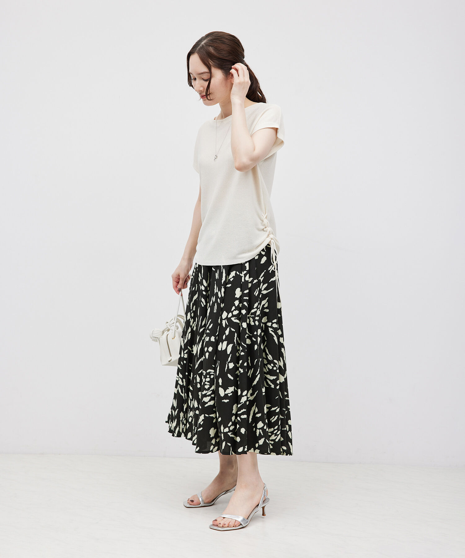ROPE「【DEVEAUX】プリントフレアスカート」|スカート|