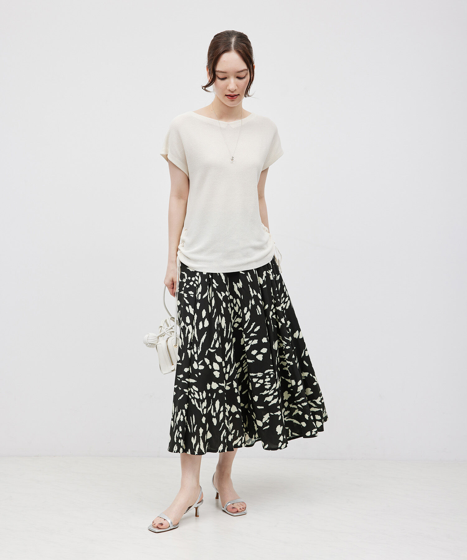 ROPE「【DEVEAUX】プリントフレアスカート」|スカート|