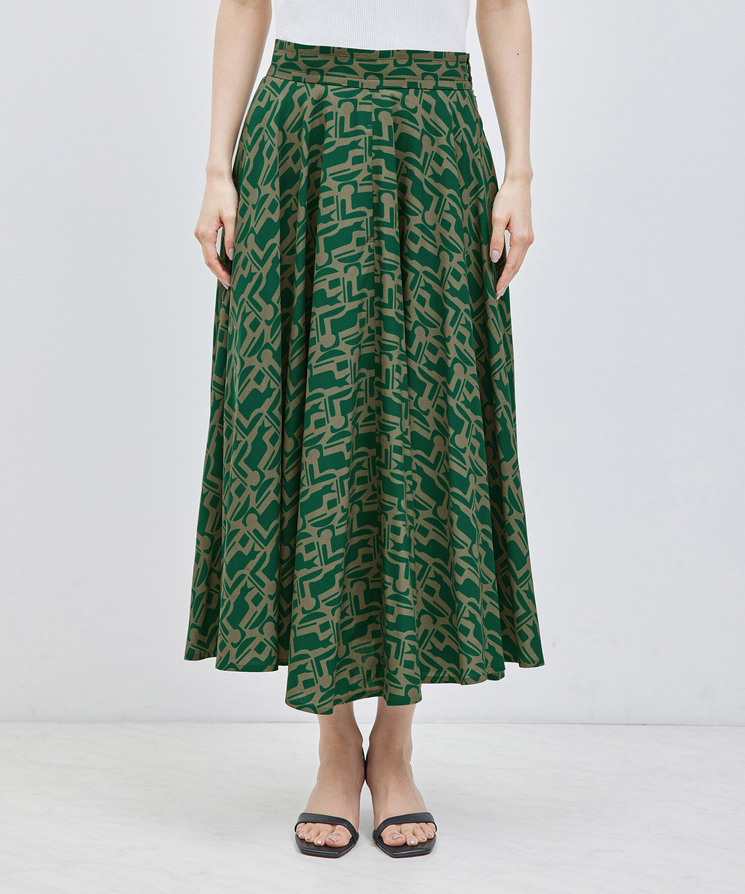 ROPE「【DEVEAUX】プリントフレアスカート」|スカート|