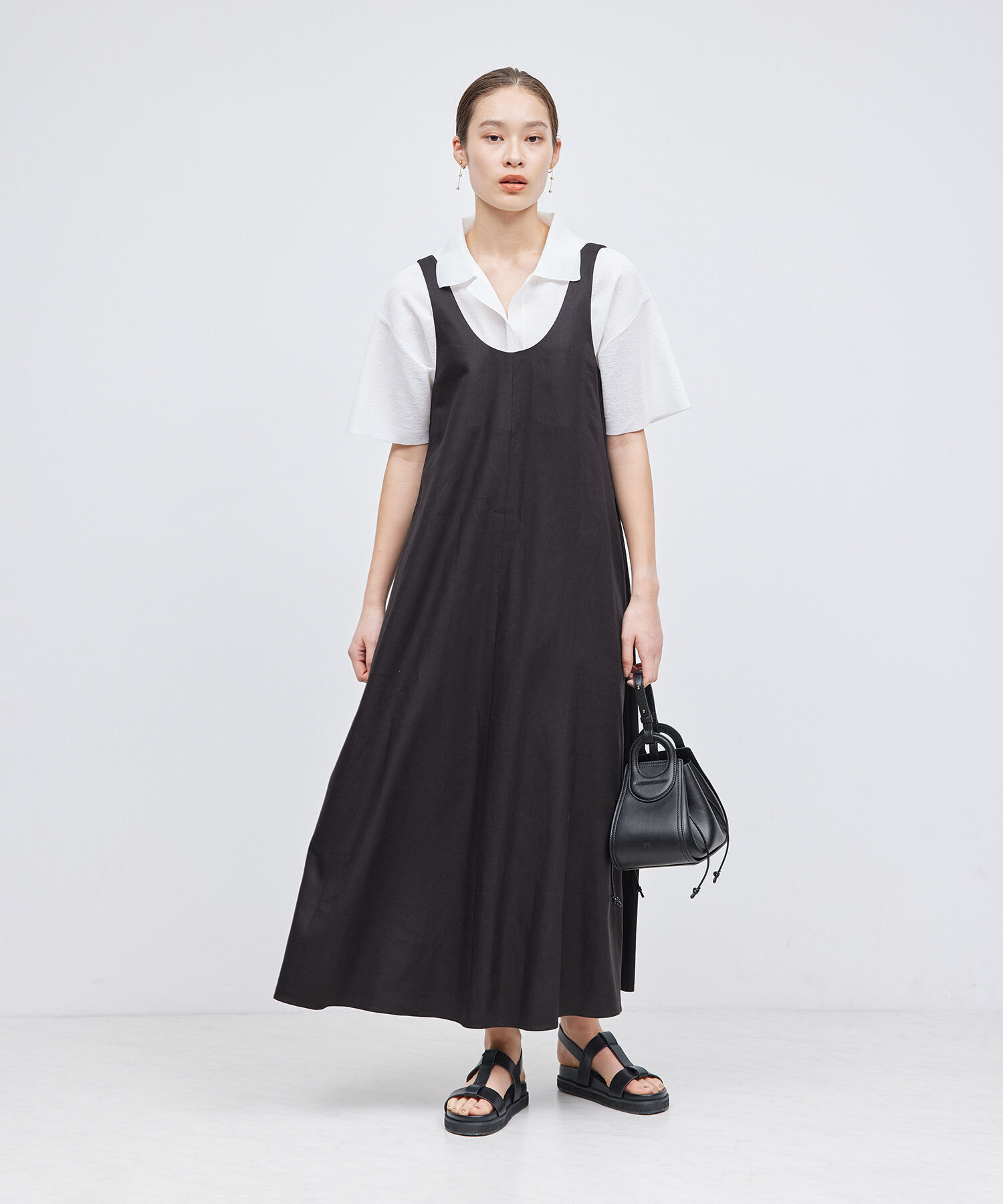 ROPE「レーヨンリネンフレアワンピース」|ワンピース|