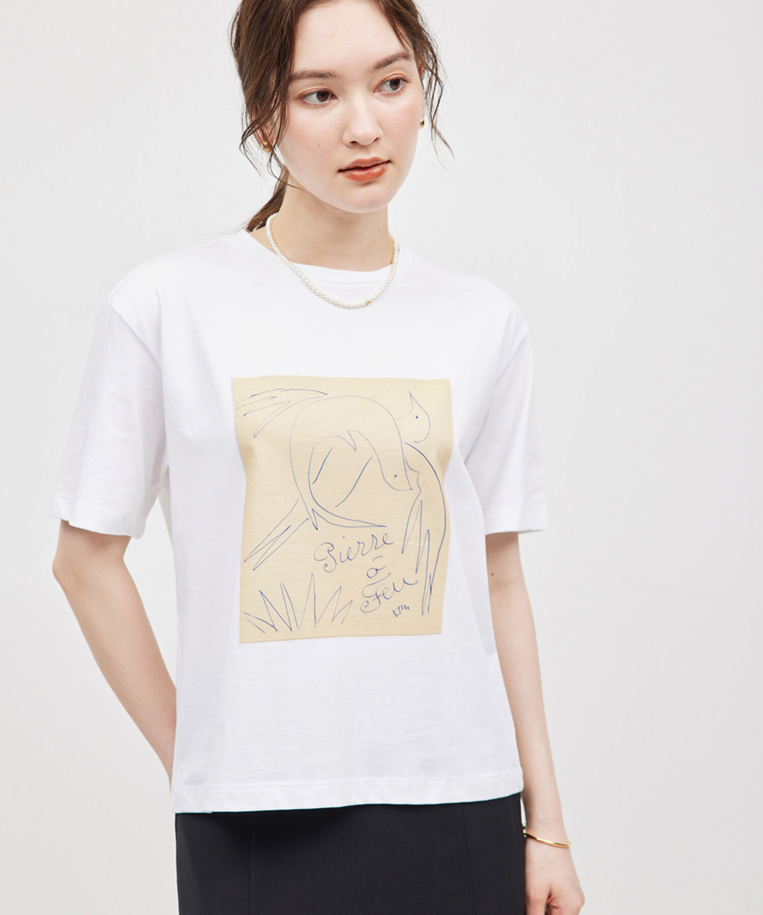 ROPE「【ROPE' meets Henri Matisse】プリント Tシャツ」|Tシャツ・カットソー|ホワイト(10)