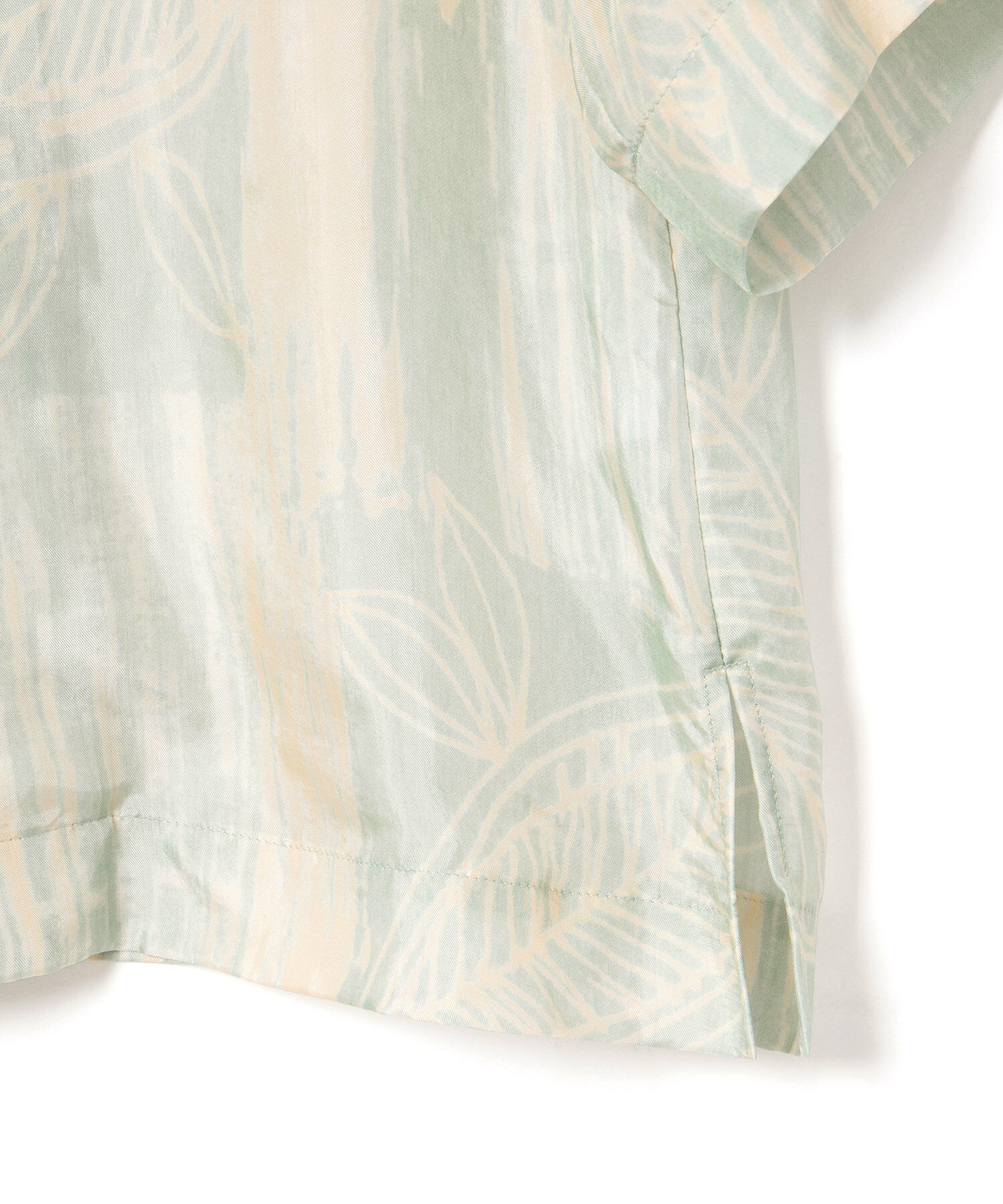 ROPE「【IPEKER】ニュアンスボタニカル開襟シャツ」|シャツ・ブラウス|