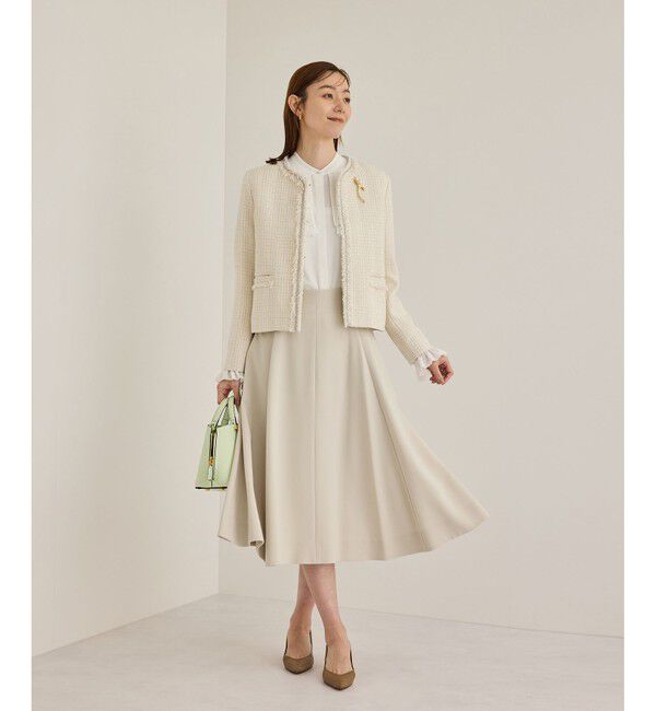 ROPE「トリアセハイウエストフレアスカート【セレモニー/通勤対応】」|スカート|