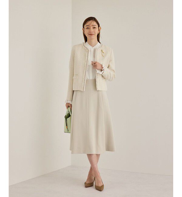 ROPE「トリアセハイウエストフレアスカート【セレモニー/通勤対応】」|スカート|