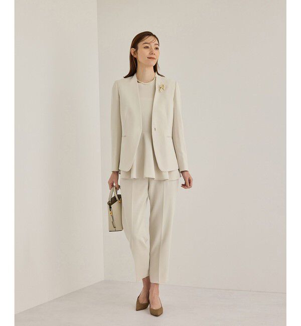 ROPE「トリアセダブルクロステーパードパンツ【セレモニー/通勤対応】」|チノ|