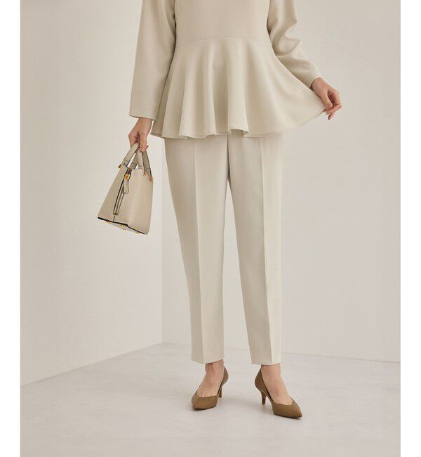 ROPE「トリアセダブルクロステーパードパンツ【セレモニー/通勤対応】」|チノ|