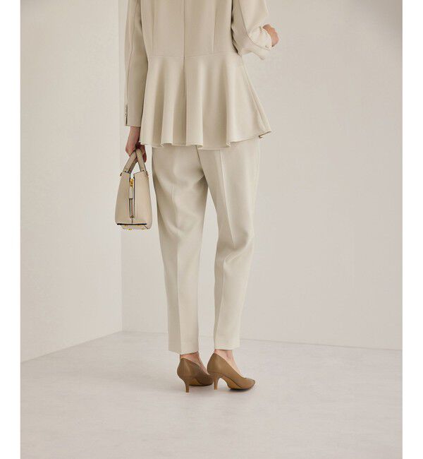 ROPE「トリアセダブルクロステーパードパンツ【セレモニー/通勤対応】」|チノ|