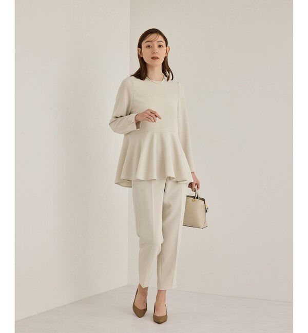 ROPE「トリアセダブルクロステーパードパンツ【セレモニー/通勤対応】」|チノ|