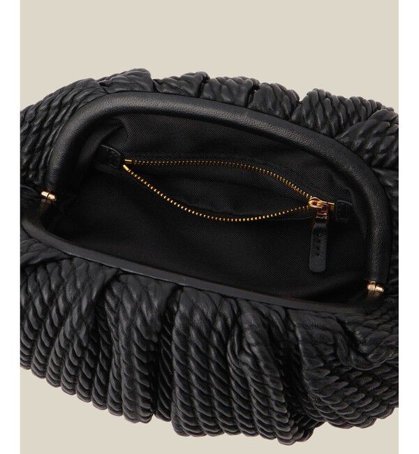 ROPE「ラムレザーロープ柄クラッチバッグ/ミニ」|クラッチバッグ|