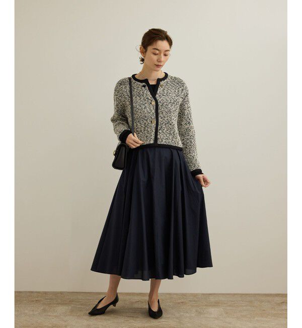 ROPE「【洗える】ワイドリブスクエアネックニット」|ニット・セーター|