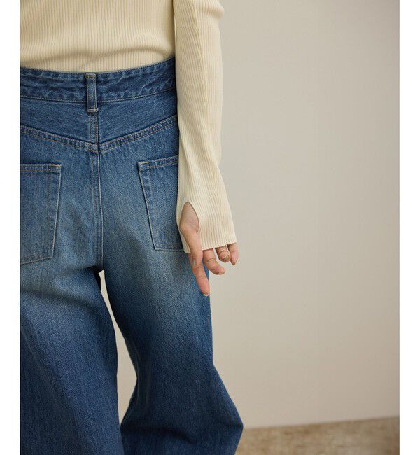 ROPE「【洗える】ワイドリブスクエアネックニット」|ニット・セーター|