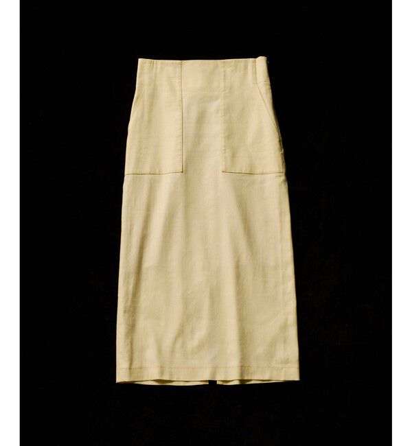 ROPE「【洗える】サテンリネン ポケット付きタイトスカート【34サイズ/J'aDoRe・店舗限定】/25SS」|スカート|