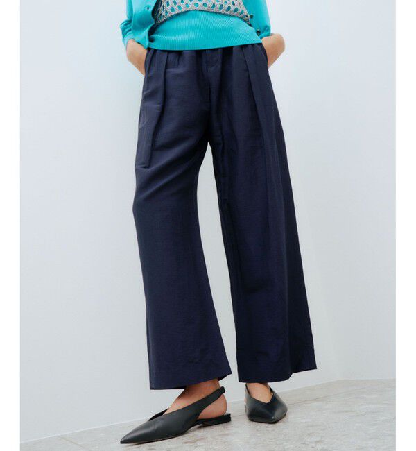 ROPE「レーヨンリネン センタープレスパンツ【セットアップジャケット・ワンピース対応】」|チノ|