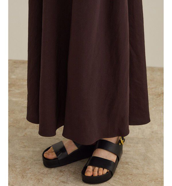 ROPE「レーヨンリネン スラッシュドネックワンピース【セットジャケット対応】」|ワンピース|