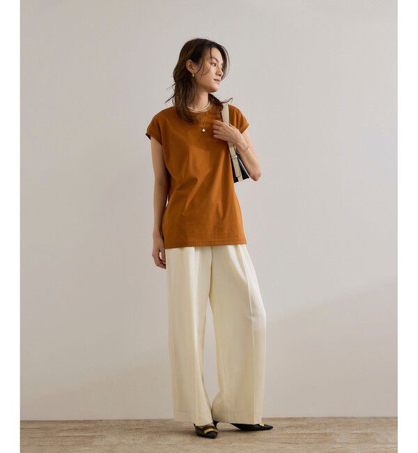 ROPE「【接触冷感・洗える・洗濯耐久あり】ノースリーブTEE」|Tシャツ・カットソー|