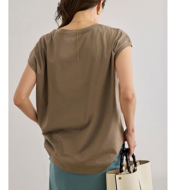 ROPE「【接触冷感・洗える・洗濯耐久あり】ノースリーブTEE」|Tシャツ・カットソー|キャメル(25)