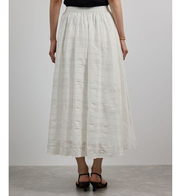 ROPE「【洗える】シアーチェックスカート/セットアップ対応」|スカート|