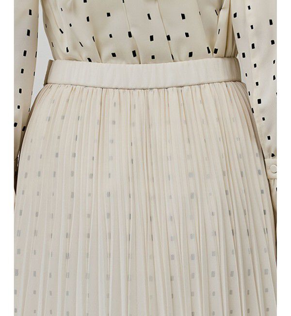 ROPE「スクエアドットプリントププリーツスカート」|スカート|