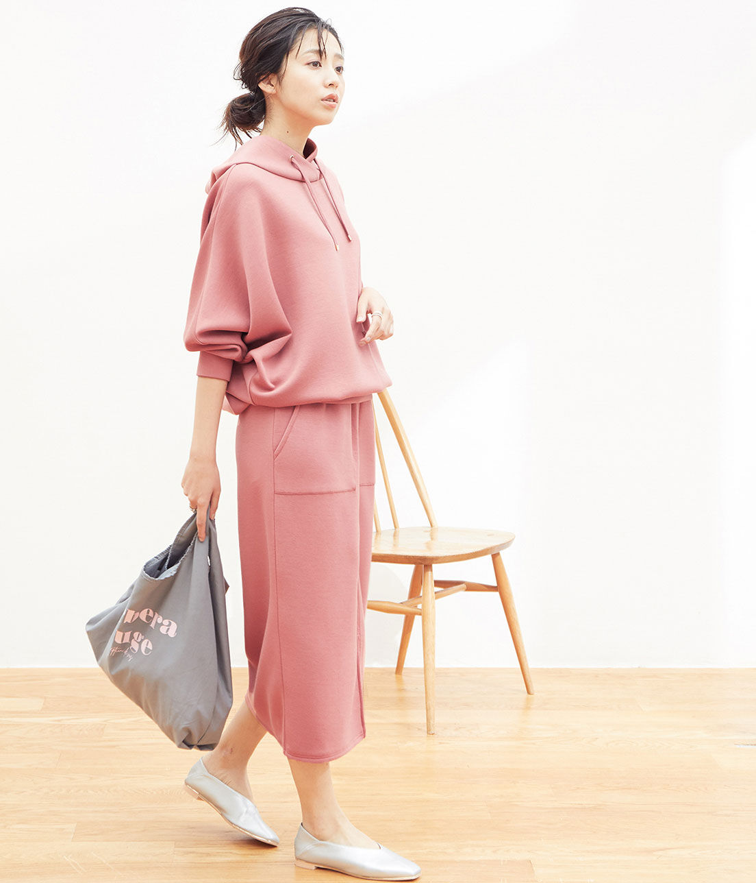 VIS「【スフレタッチ】ダンボールニットタイトスカート」|スカート|