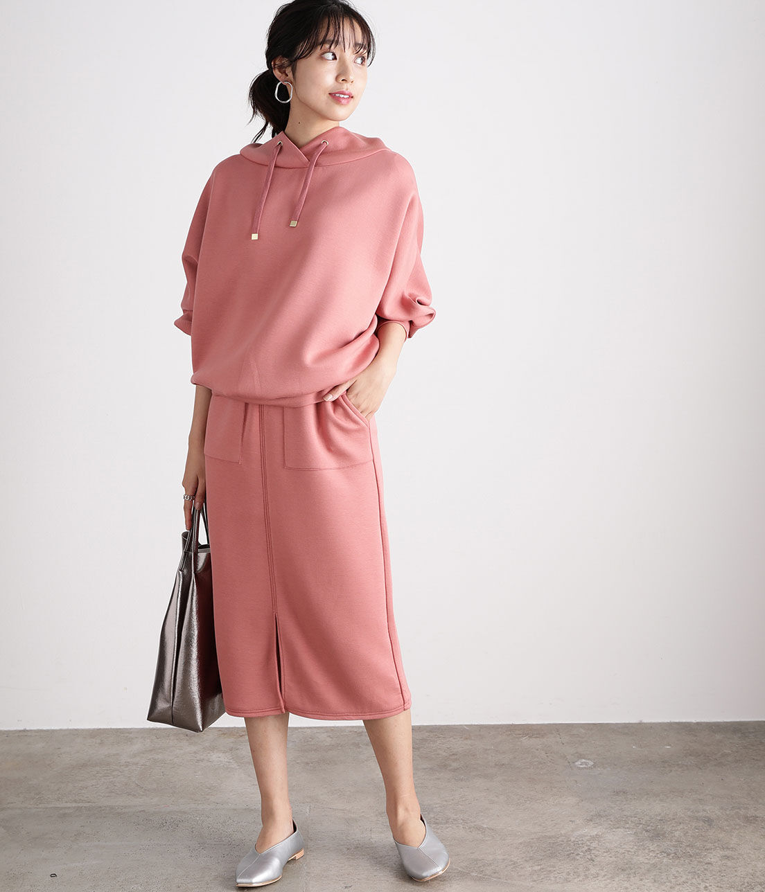 VIS「【スフレタッチ】ダンボールニットタイトスカート」|スカート|