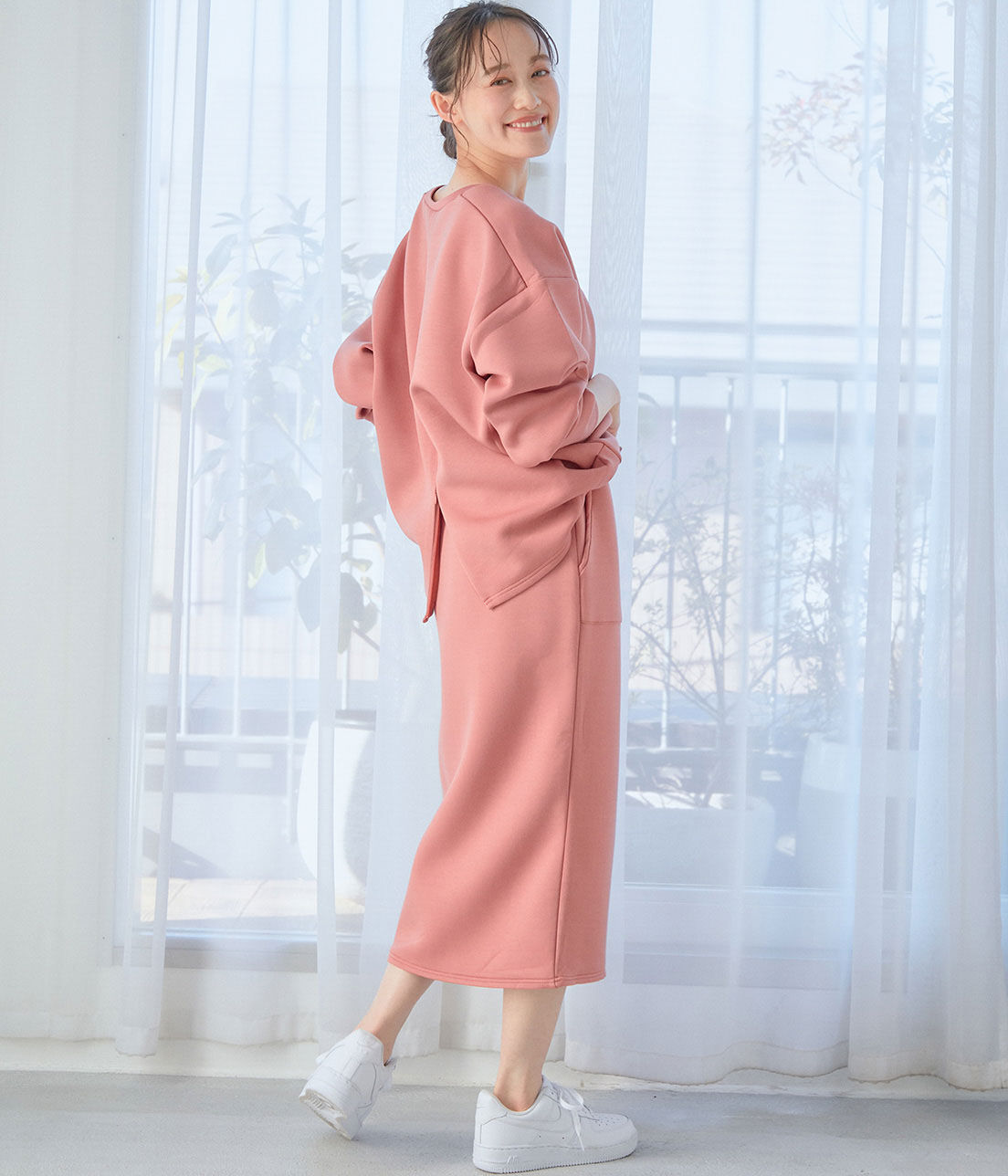 VIS「【スフレタッチ】ダンボールニットタイトスカート」|スカート|