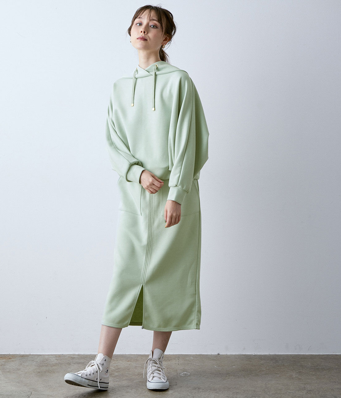 VIS「【スフレタッチ】ダンボールニットタイトスカート」|スカート|