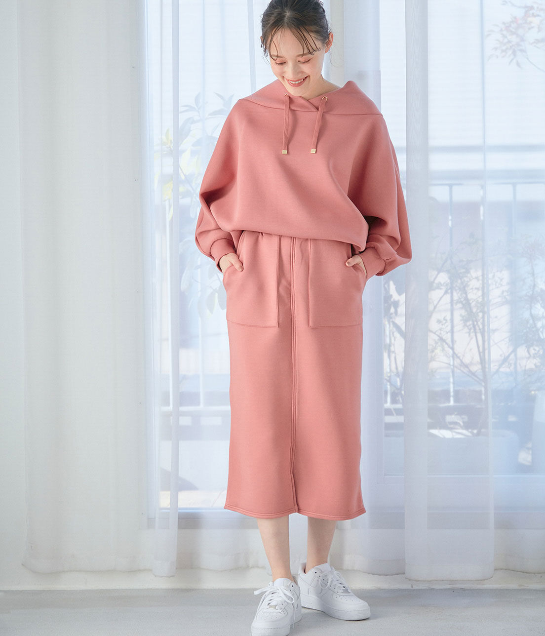 VIS「【スフレタッチ】ダンボールニットタイトスカート」|スカート|