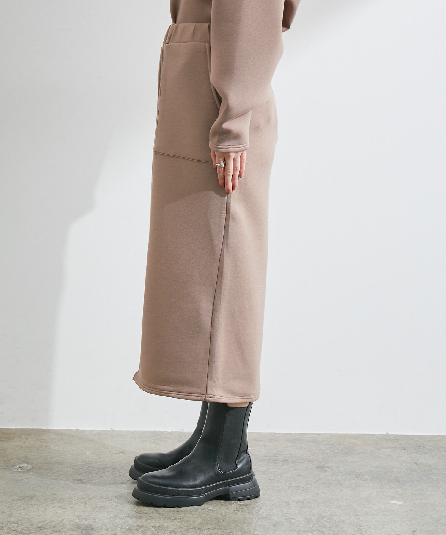 VIS「【スフレタッチ】ダンボールニットタイトスカート」|スカート|