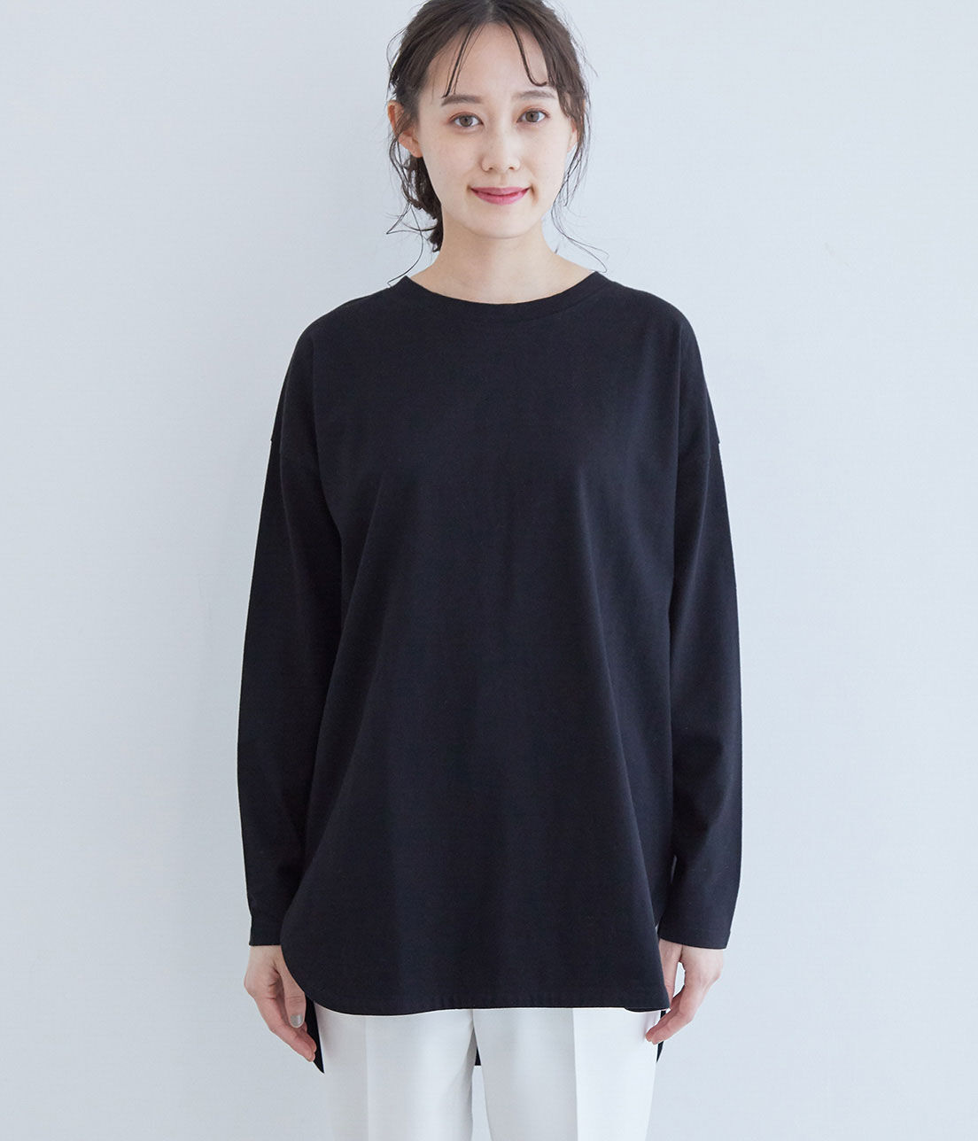 VIS「シルエットスッキリUSAコットンロングTシャツ」|Tシャツ・カットソー|