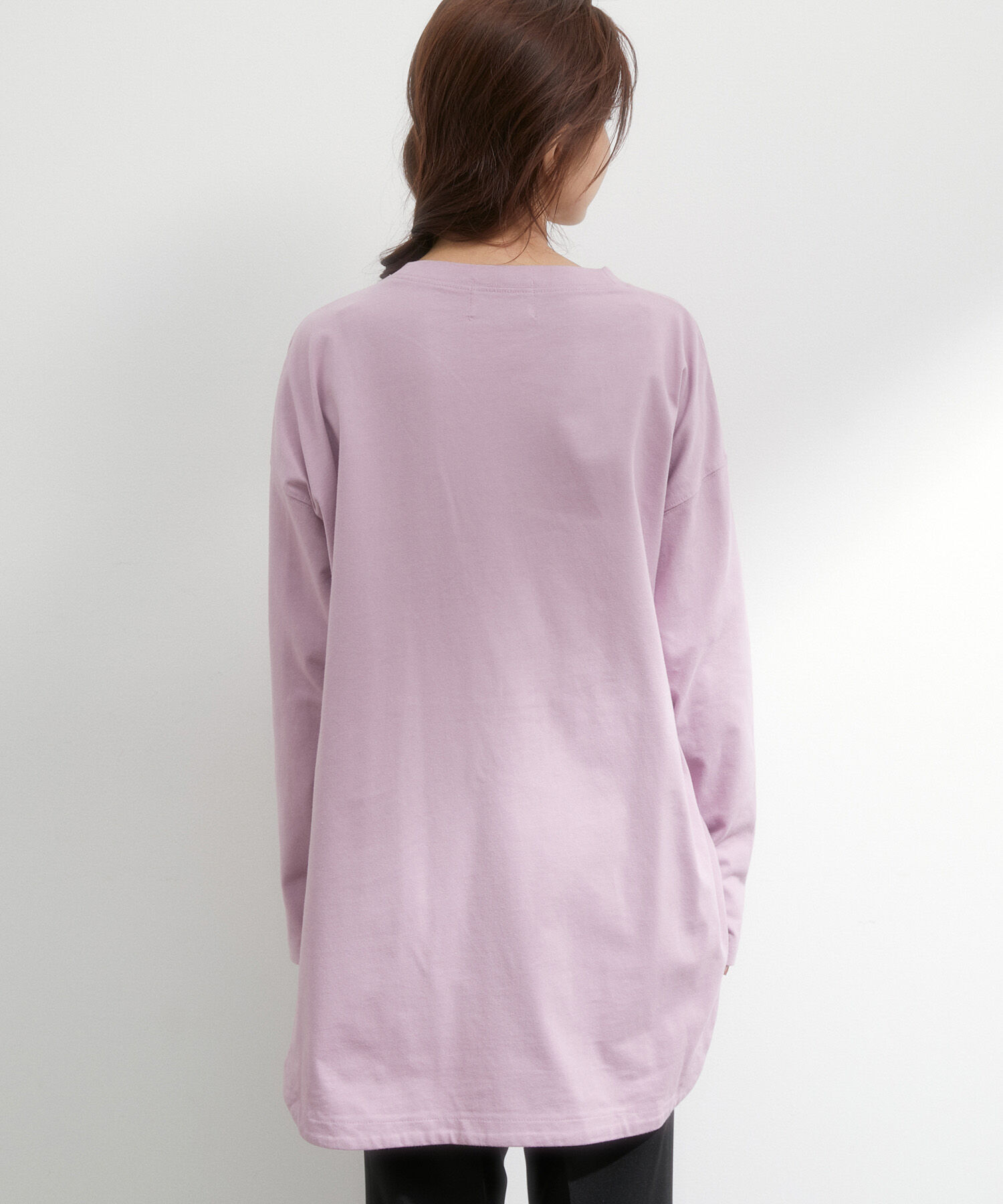 VIS「シルエットスッキリUSAコットンロングTシャツ」|Tシャツ・カットソー|