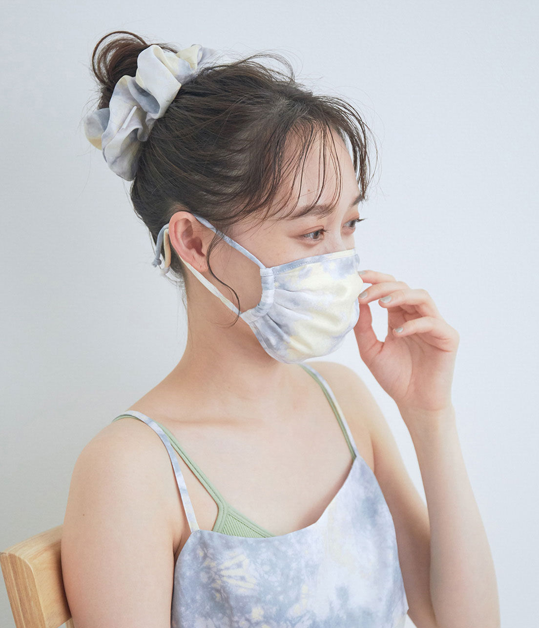 VIS「【コラーゲン加工】【ViSage】リサイクルサテンタイダイマスク」|その他|