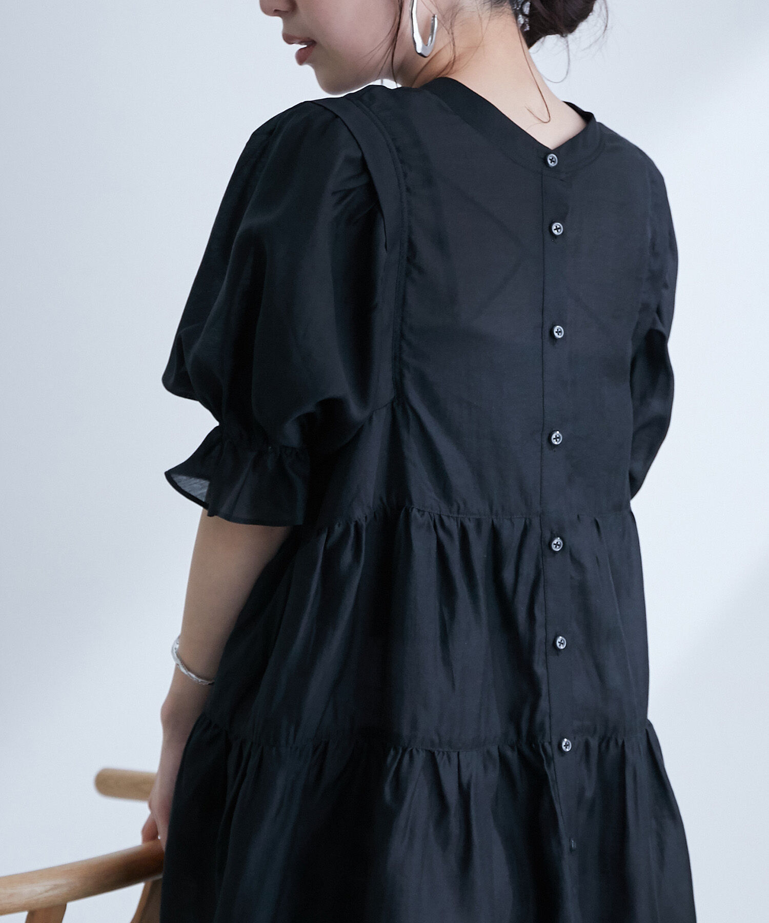 VIS「【前後2WAY】ティアードシアーチュニックブラウス」|シャツ・ブラウス|