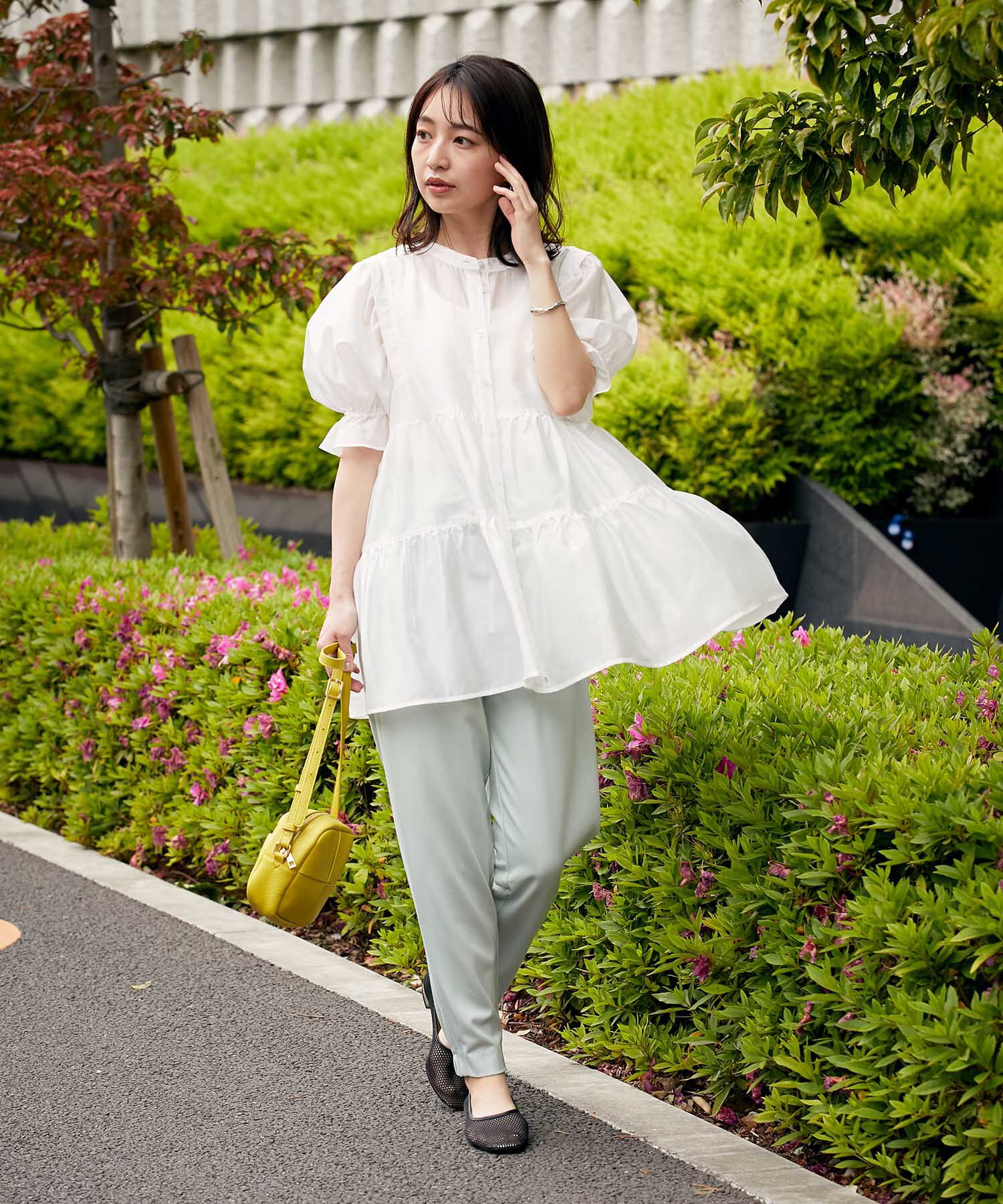 VIS「【前後2WAY】ティアードシアーチュニックブラウス」|シャツ・ブラウス|