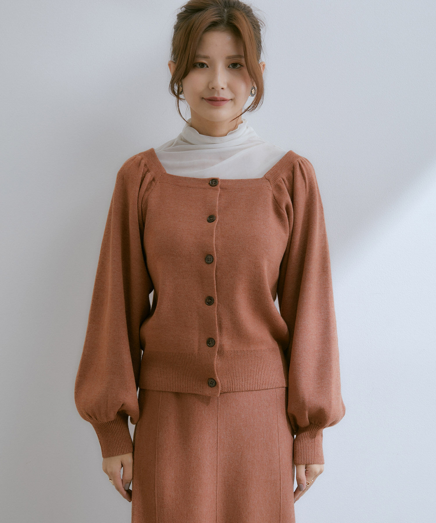 vis-a-vis「【WEB限定】前後2WAYスクエアネックニット【セットアップ対応】」|ニット・セーター|