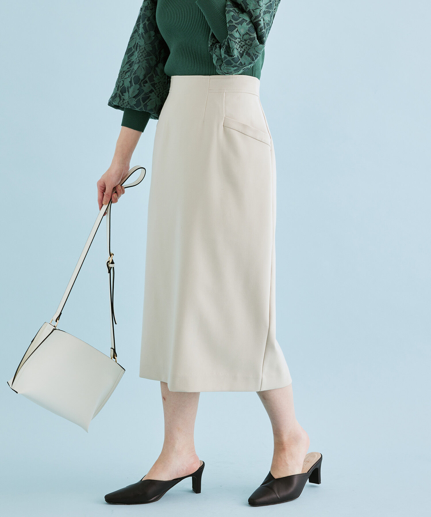 VIS「サイドポケットタイトスカート【sustainable】」|スカート|