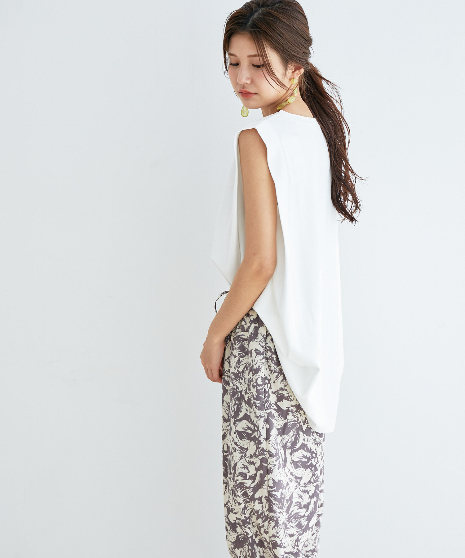 vis-a-vis「【WEB限定】シルケットノースリーブプルオーバー」|Tシャツ・カットソー|