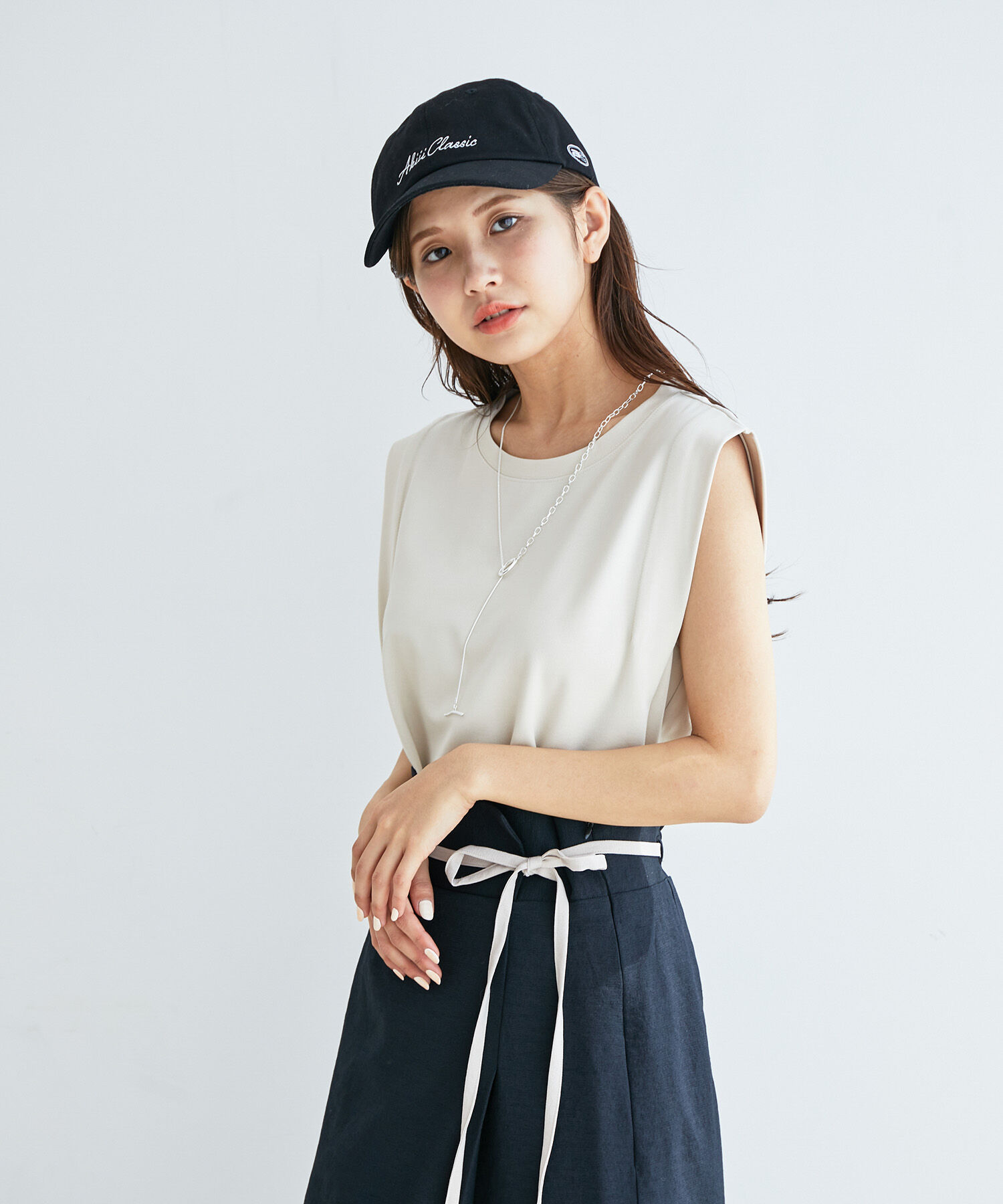 vis-a-vis「【WEB限定】シルケットノースリーブプルオーバー」|Tシャツ・カットソー|