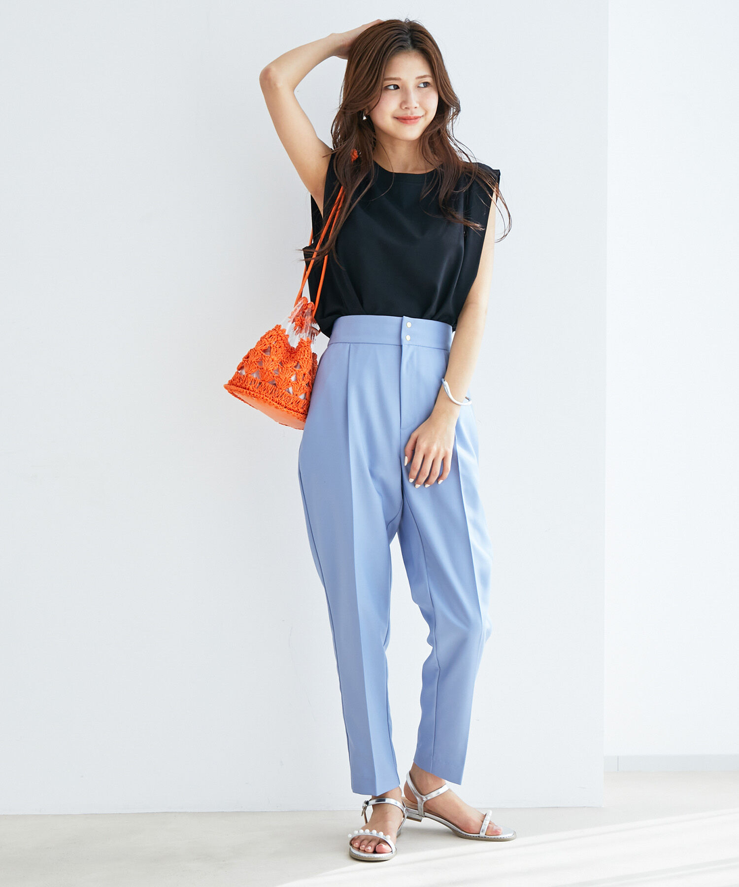 vis-a-vis「【WEB限定】シルケットノースリーブプルオーバー」|Tシャツ・カットソー|