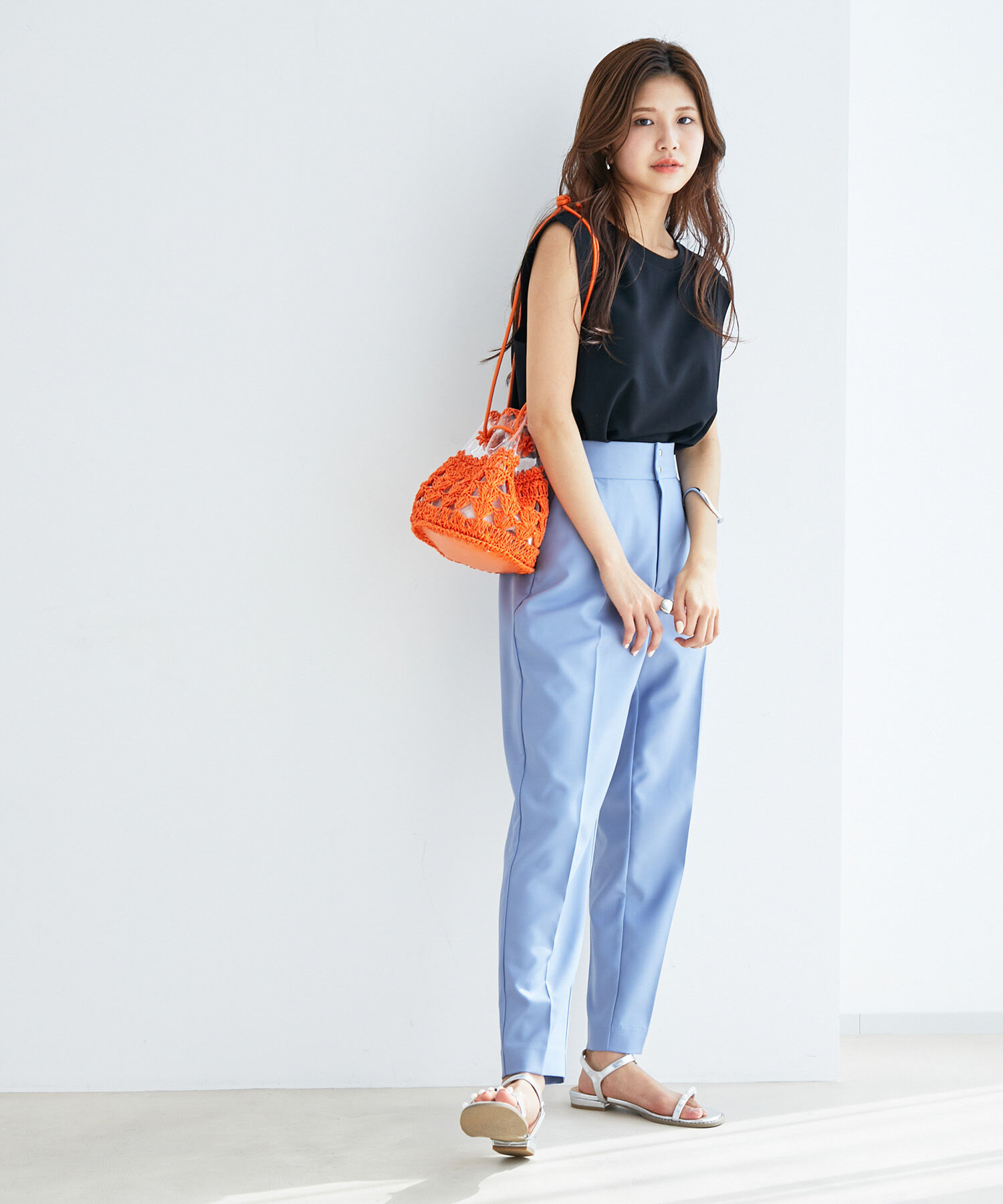 vis-a-vis「【WEB限定】シルケットノースリーブプルオーバー」|Tシャツ・カットソー|