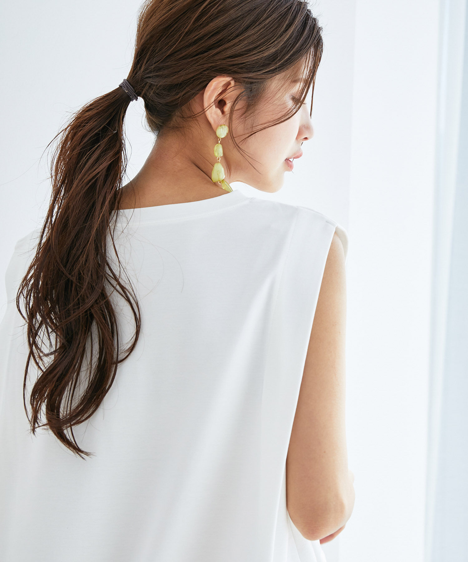 vis-a-vis「【WEB限定】シルケットノースリーブプルオーバー」|Tシャツ・カットソー|