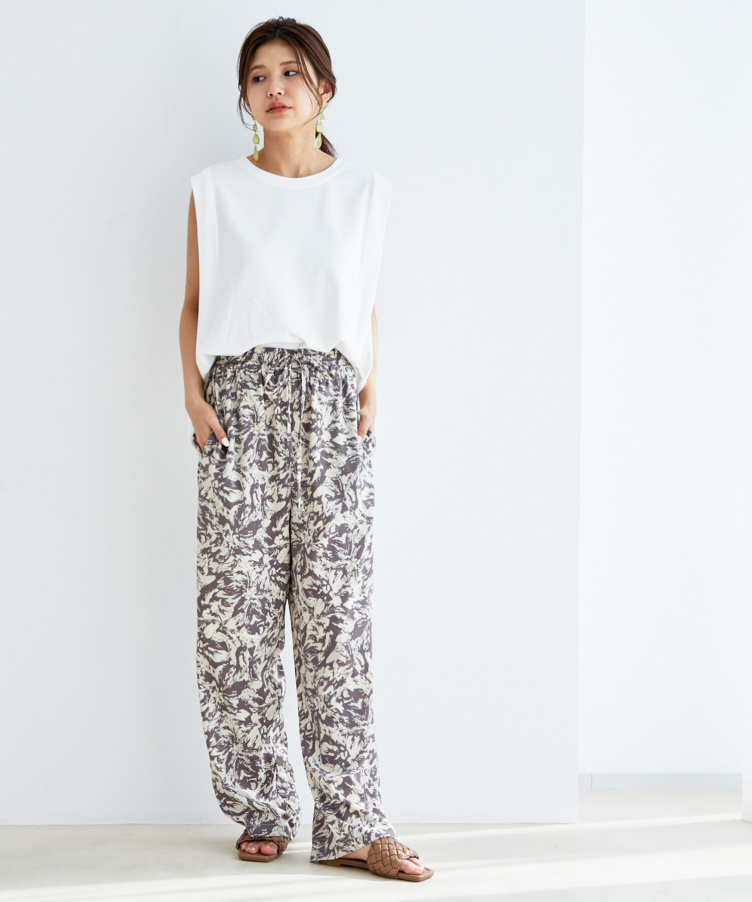 vis-a-vis「【WEB限定】シルケットノースリーブプルオーバー」|Tシャツ・カットソー|