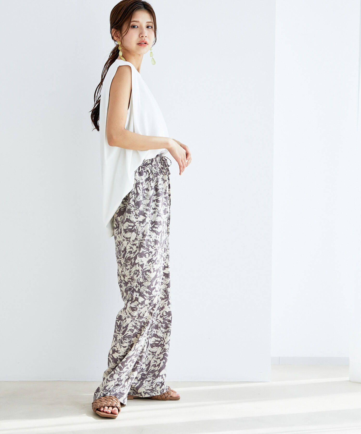 vis-a-vis「【WEB限定】シルケットノースリーブプルオーバー」|Tシャツ・カットソー|