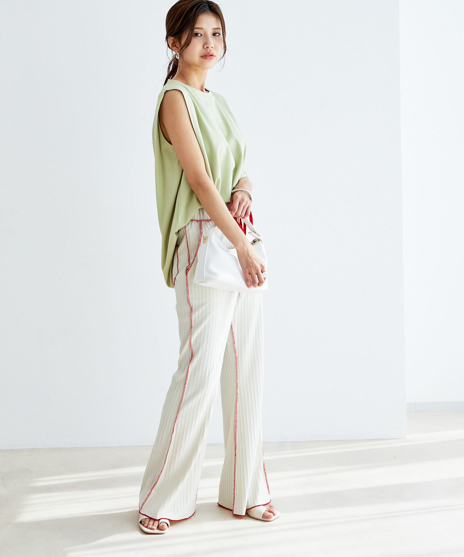 vis-a-vis「【WEB限定】シルケットノースリーブプルオーバー」|Tシャツ・カットソー|