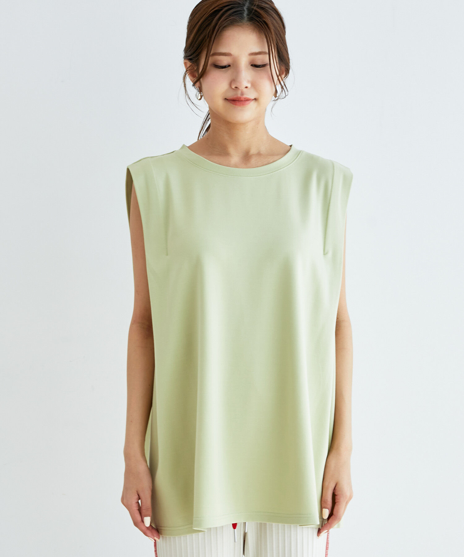 vis-a-vis「【WEB限定】シルケットノースリーブプルオーバー」|Tシャツ・カットソー|