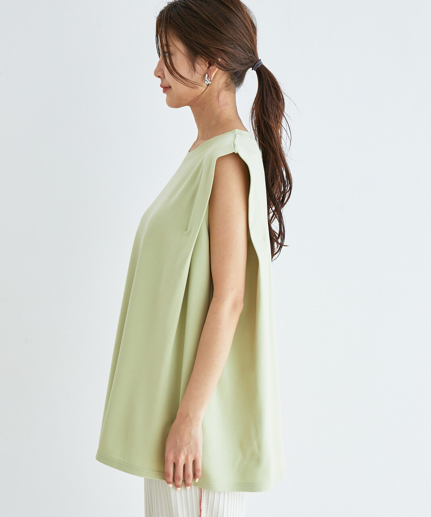 vis-a-vis「【WEB限定】シルケットノースリーブプルオーバー」|Tシャツ・カットソー|